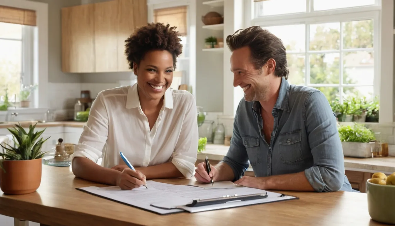 Homeowner reviewing a written quote with a local provider